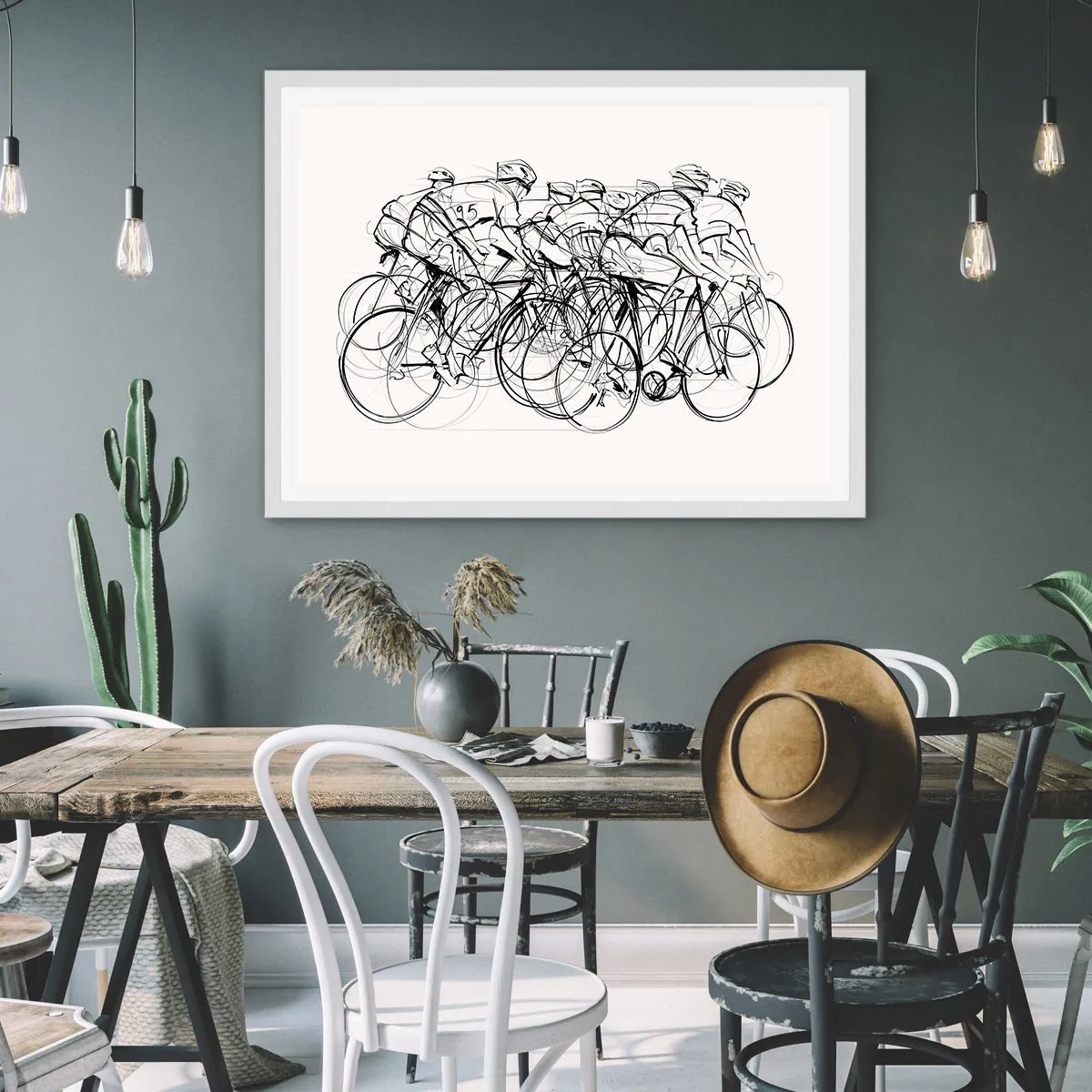 Plakát v bílém rámu - Společně v týmu - 91x61 cm