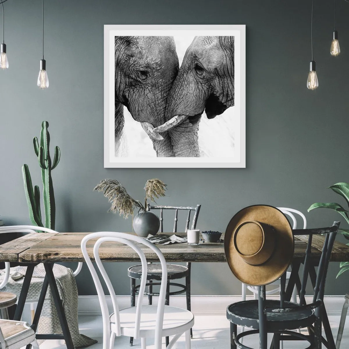 Plakát v bílém rámu - Upřímné vyznání - 60x60 cm