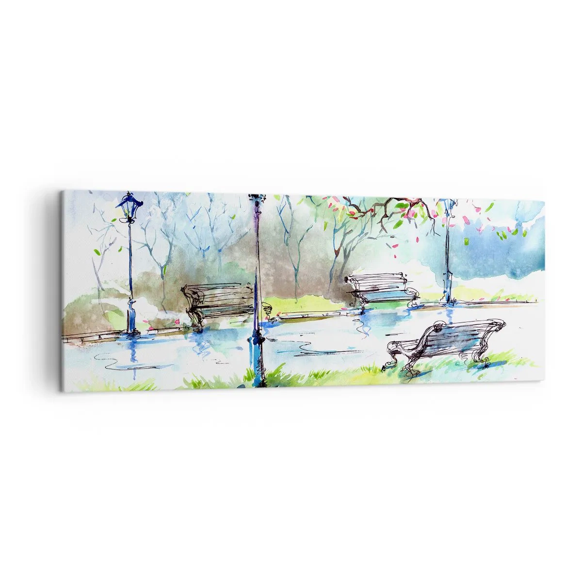 Obraz na plátně - Kouzlo parkového ticha - 140x50 cm