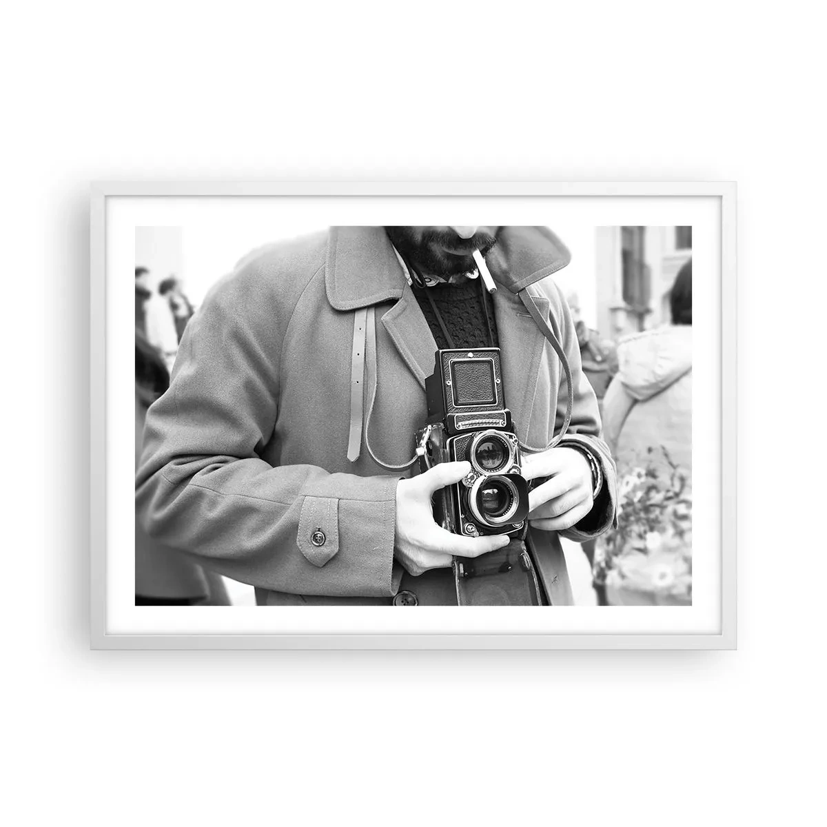 Plakát v bílém rámu - V retro stylu - 70x50 cm