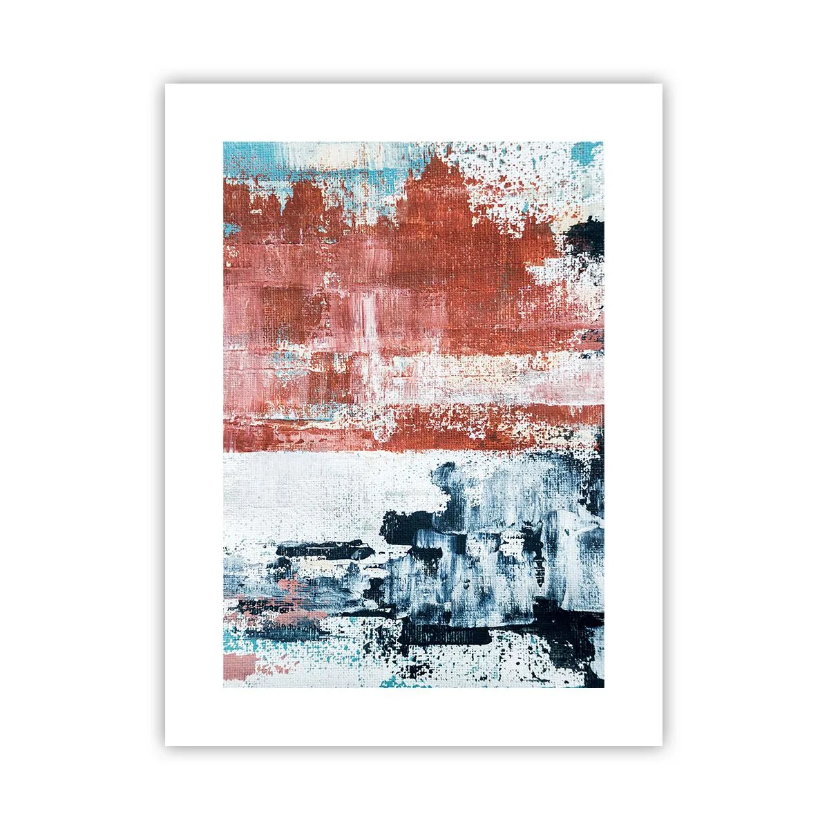 Plakát - Abstraktní půl na půl - 30x40 cm