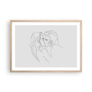 Plakát v rámu světlý dub - Jedním tahem - 70x50 cm