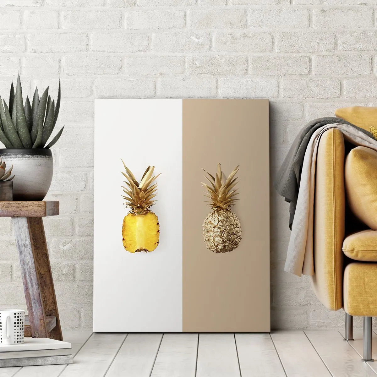 Obraz na plátně - Ananas pro nás - 45x80 cm