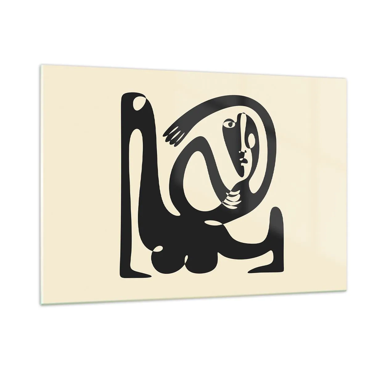 Obraz na skle - Téměř Picasso - 120x80 cm