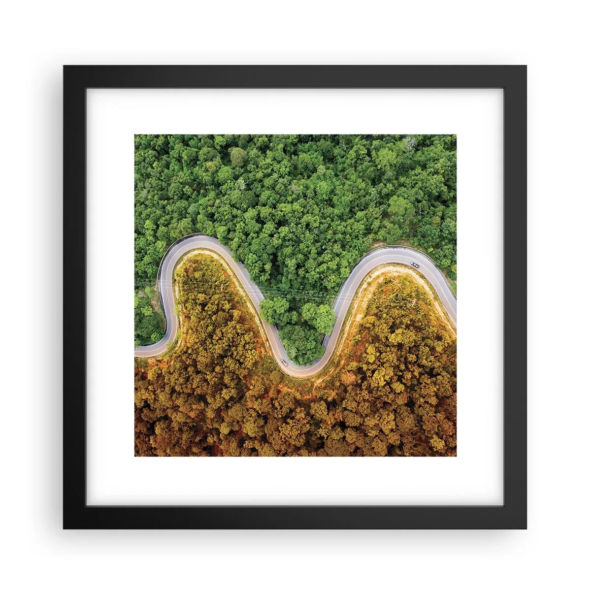 Plakát v černém rámu - Hranice a průlomy - 30x30 cm