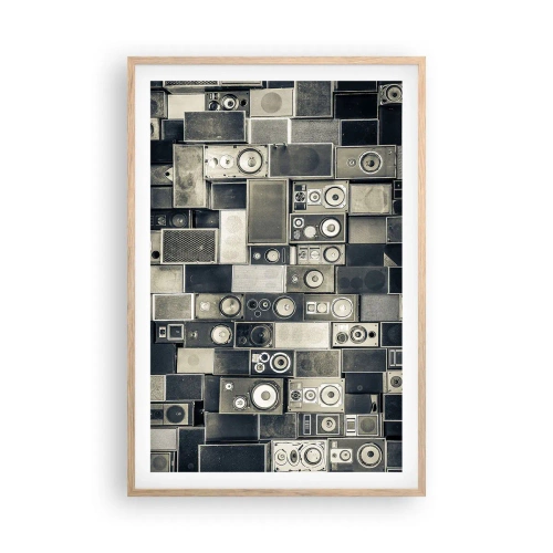 Plakát v rámu světlý dub - A vše je v pořádku - 61x91 cm