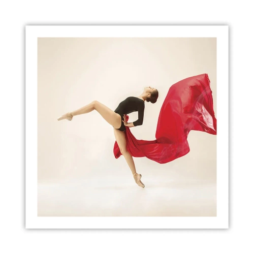 Plakát - Červené a černé - 60x60 cm