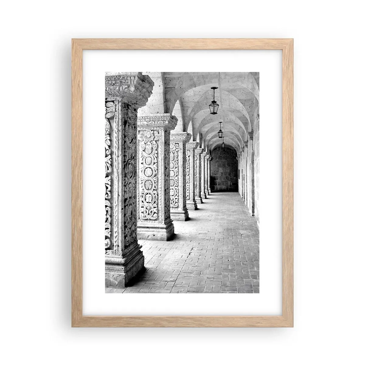 Plakát v rámu světlý dub - Kam...? - 30x40 cm