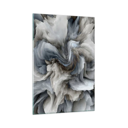 Obraz na skle - Kámen a květ - 80x120 cm
