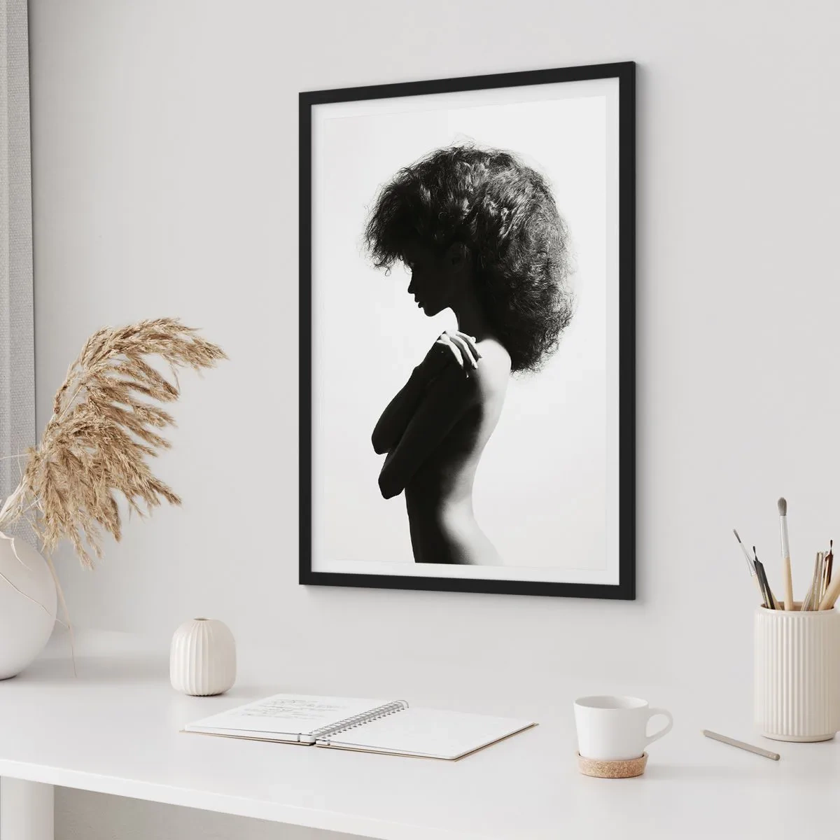 Plakát v černém rámu - Jako květina na štíhlém stonku - 70x100 cm