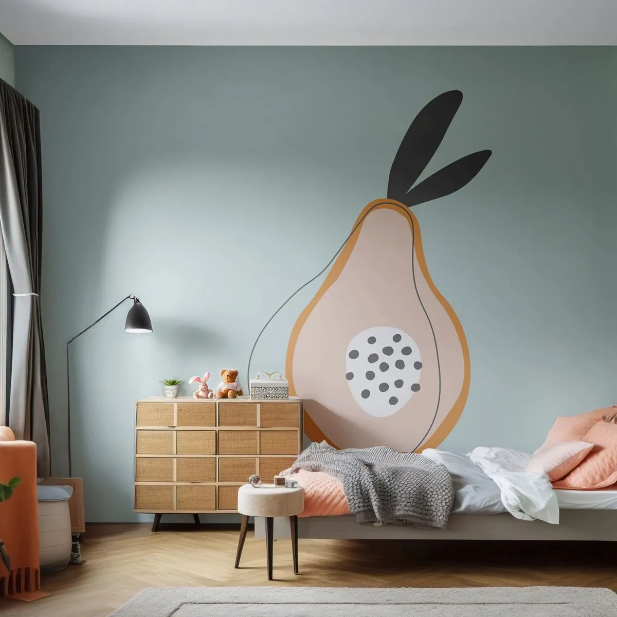 Fototapeta Samolepicí Deluxe Sticker - Pronikání do podstaty věcí - Grafika, Hruška, Kus - 250x175 cm