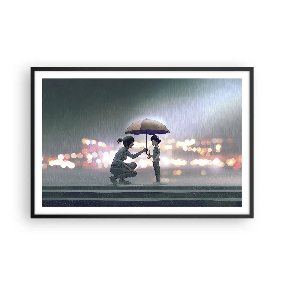 Plakát v černém rámu - A vše je v pořádku - 91x61 cm