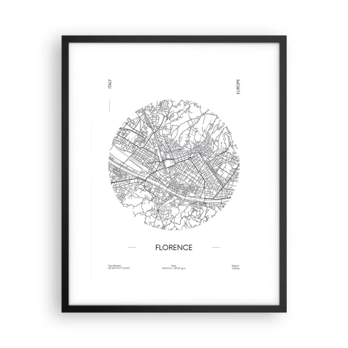 Plakát v černém rámu - Anatomie Florencie - 40x50 cm