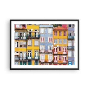 Plakát v černém rámu - Barvy starého města - 70x50 cm