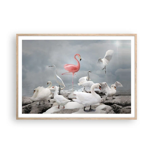 Plakát v rámu světlý dub - Kde jsem se tu vzal? - 100x70 cm