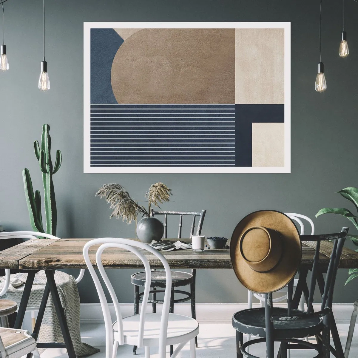 Plakát - Kompozice jednoduchosti a kulatosti - 100x70 cm