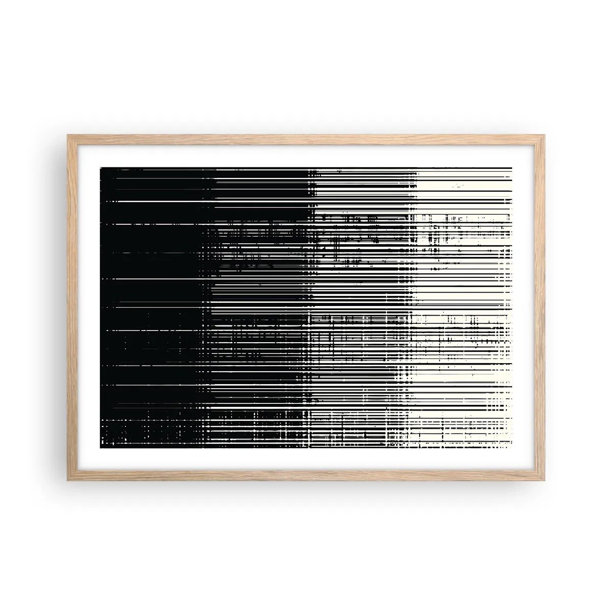Plakát v rámu světlý dub - Vlny a vibrace - 70x50 cm
