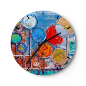Nástěnné hodiny - Zázraky na tyči - 40x40 cm