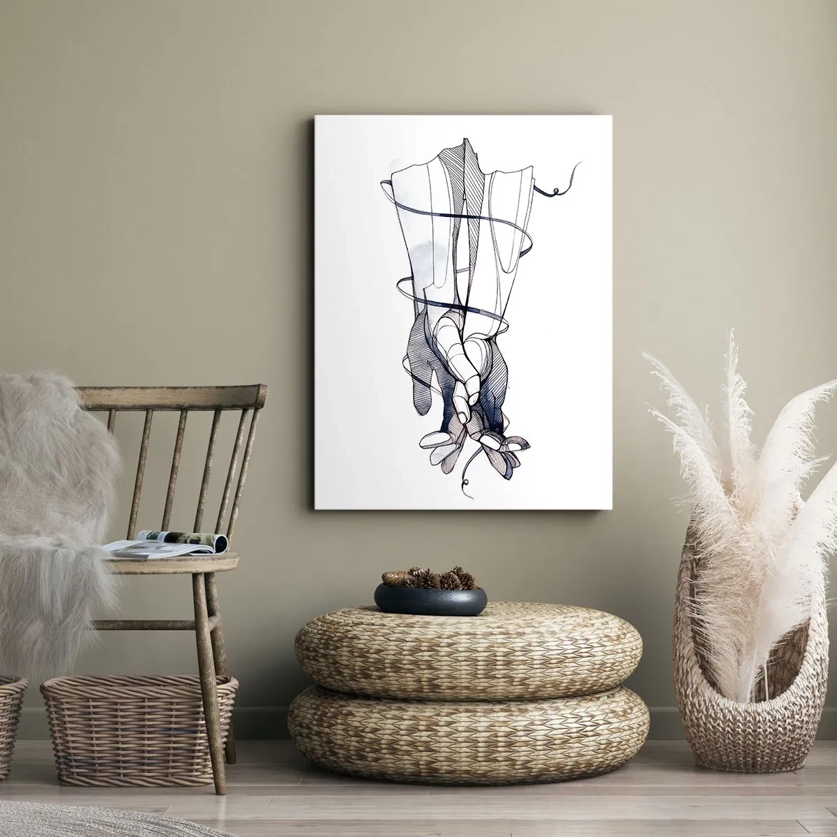 Obraz na plátně - Studie o dotyku - 70x100 cm