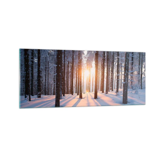 Obraz na skle - Jasně černé na bílém - 100x40 cm