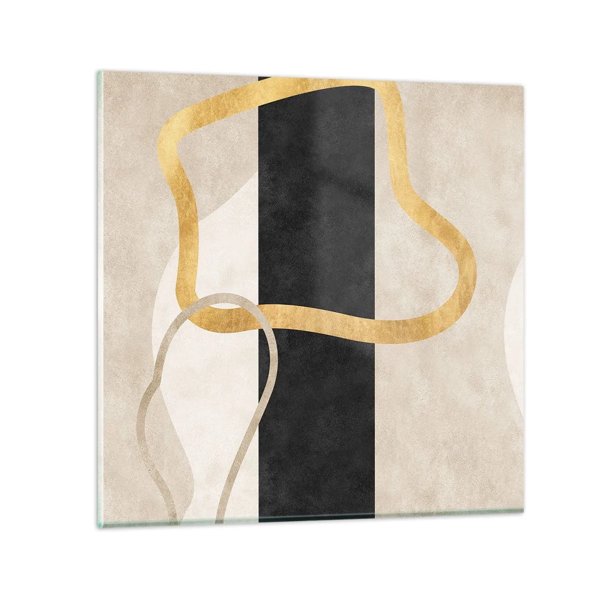 Obraz na skle - Tvary ve smyčce - 60x60 cm