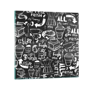 Obraz na skle - All you need is… - 40x40 cm