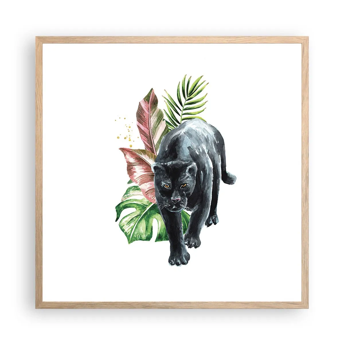 Plakát v rámu světlý dub - Zběsilost v srdci - 60x60 cm