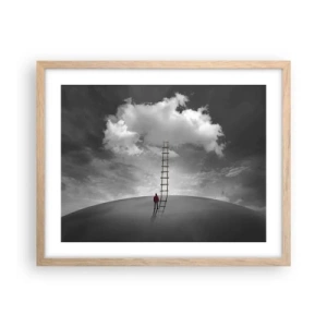 Plakát v rámu světlý dub - Všechno je možné - 50x40 cm