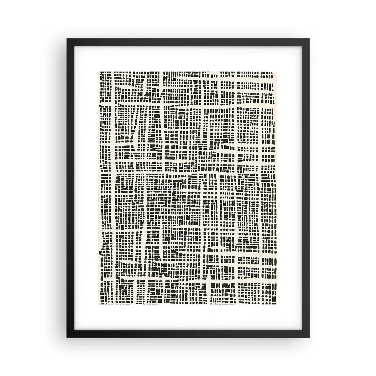 Plakát v černém rámu - Tkaná kompozice - 40x50 cm