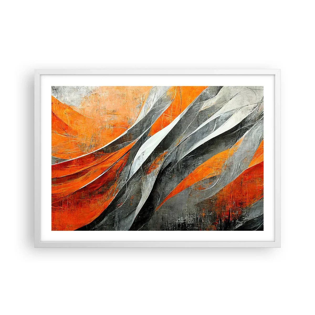 Plakát v bílém rámu - Žár a chlad - 70x50 cm