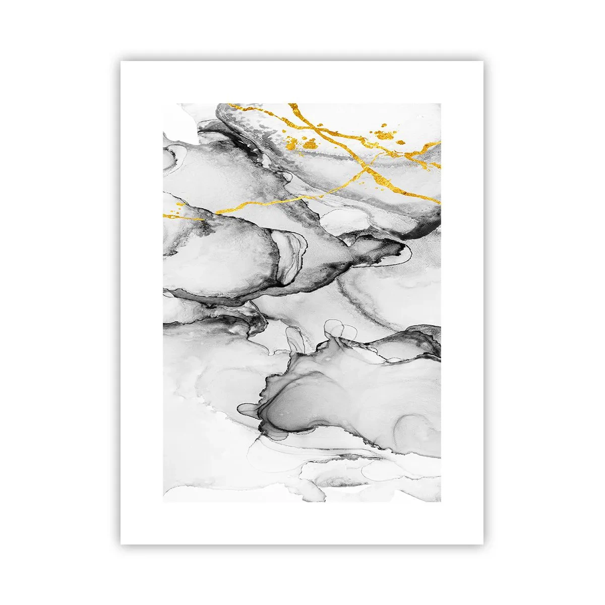 Plakát - Kompozice se zlatým motivem - 30x40 cm