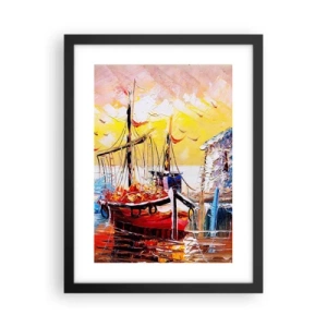 Plakát v černém rámu - Šťastný návrat - 30x40 cm