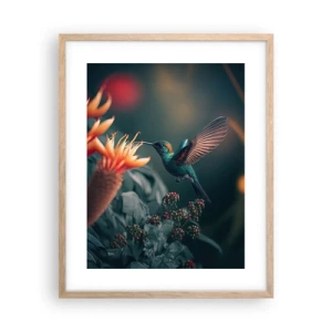 Plakát v rámu světlý dub - Skutečně pestrý život - 40x50 cm