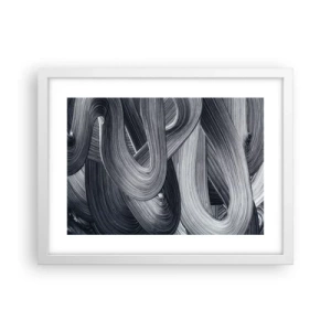 Plakát v bílém rámu - Plynulost reality - 40x30 cm