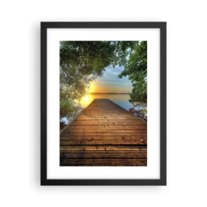 Plakát v černém rámu - Nespěchej, posaď se - 30x40 cm