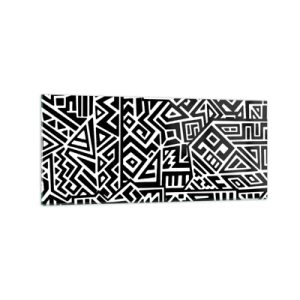 Obraz na skle - Předkolumbovská kompozice - 120x50 cm