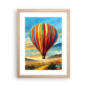 Plakát v rámu světlý dub - V tichu je toho vidět víc - 30x40 cm