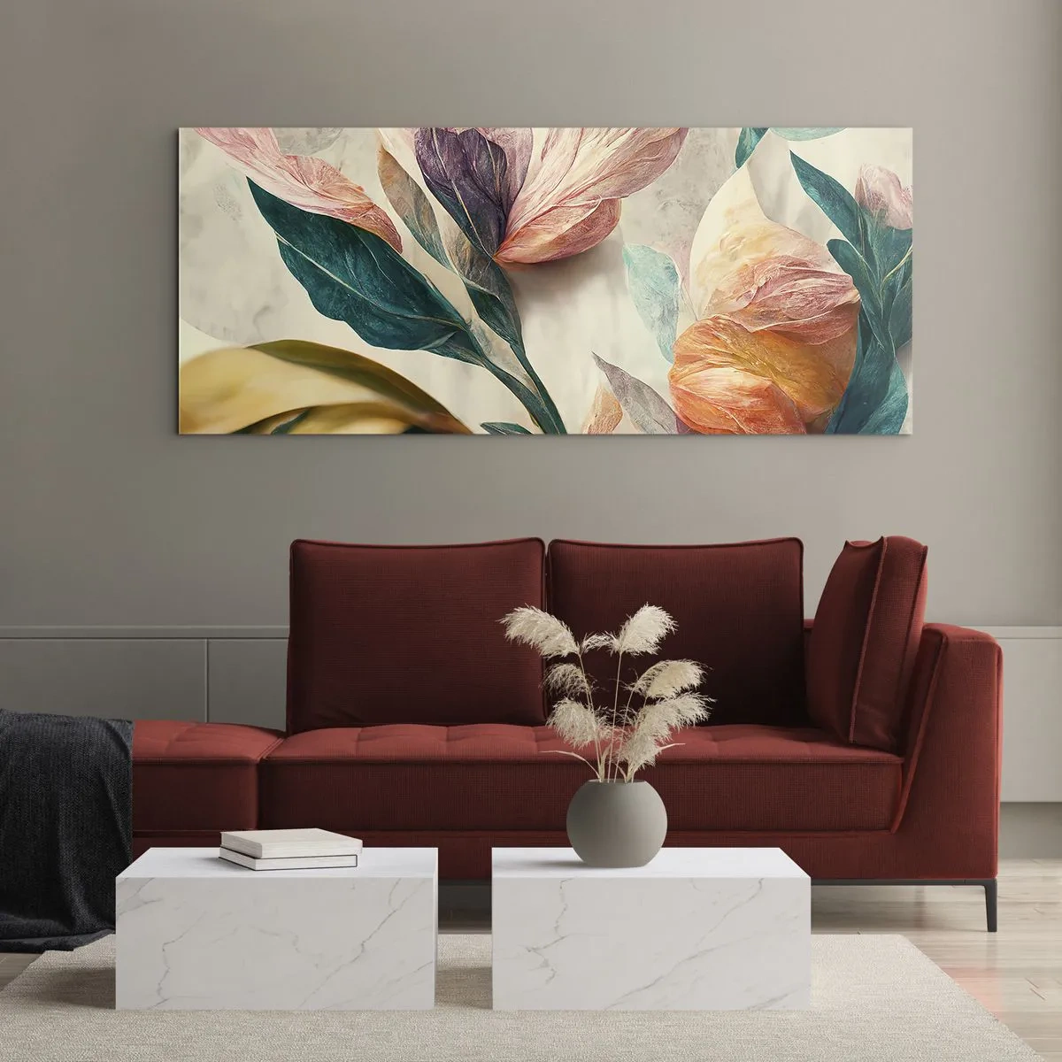Obraz na skle - Květiny jižních ostrovů - 100x40 cm