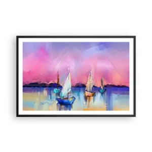 Plakát v černém rámu - Směr: široké vody - 91x61 cm