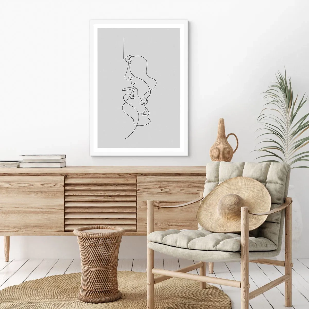 Plakát v bílém rámu - Žár vášnivých tužeb - 61x91 cm