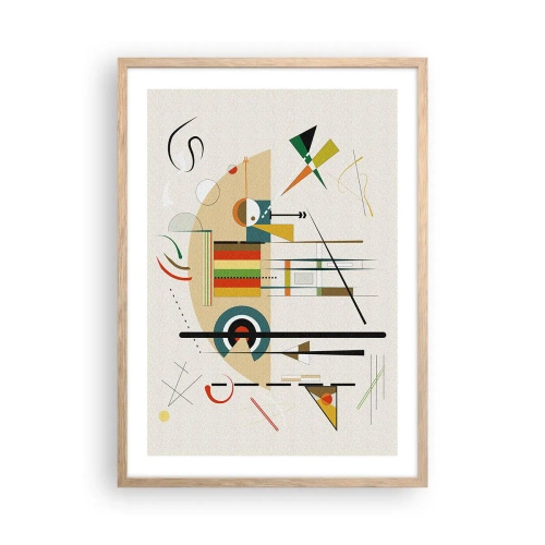 Plakát v rámu světlý dub - A svět se směje - 50x70 cm