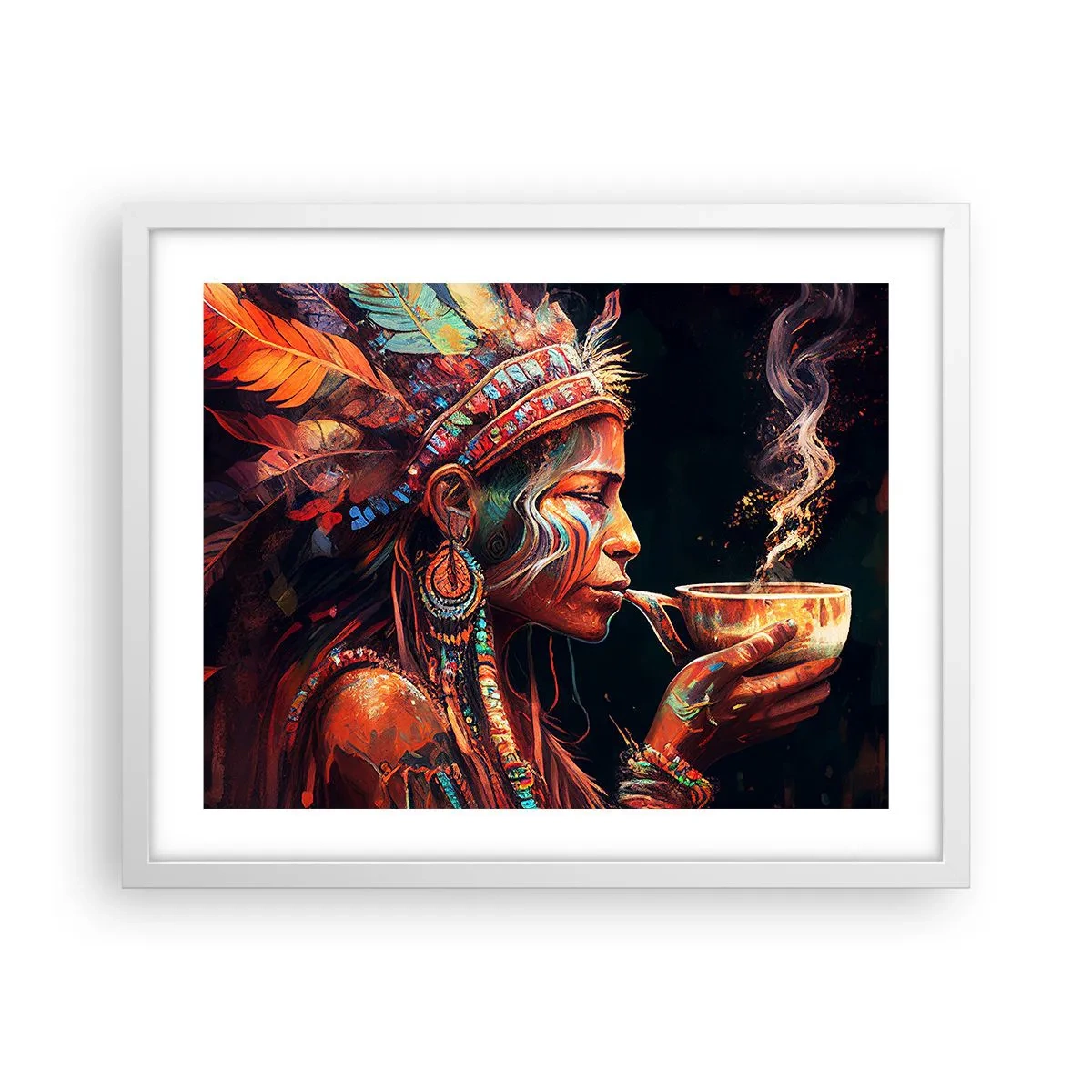 Plakát v bílém rámu - Magický rituál - 50x40 cm