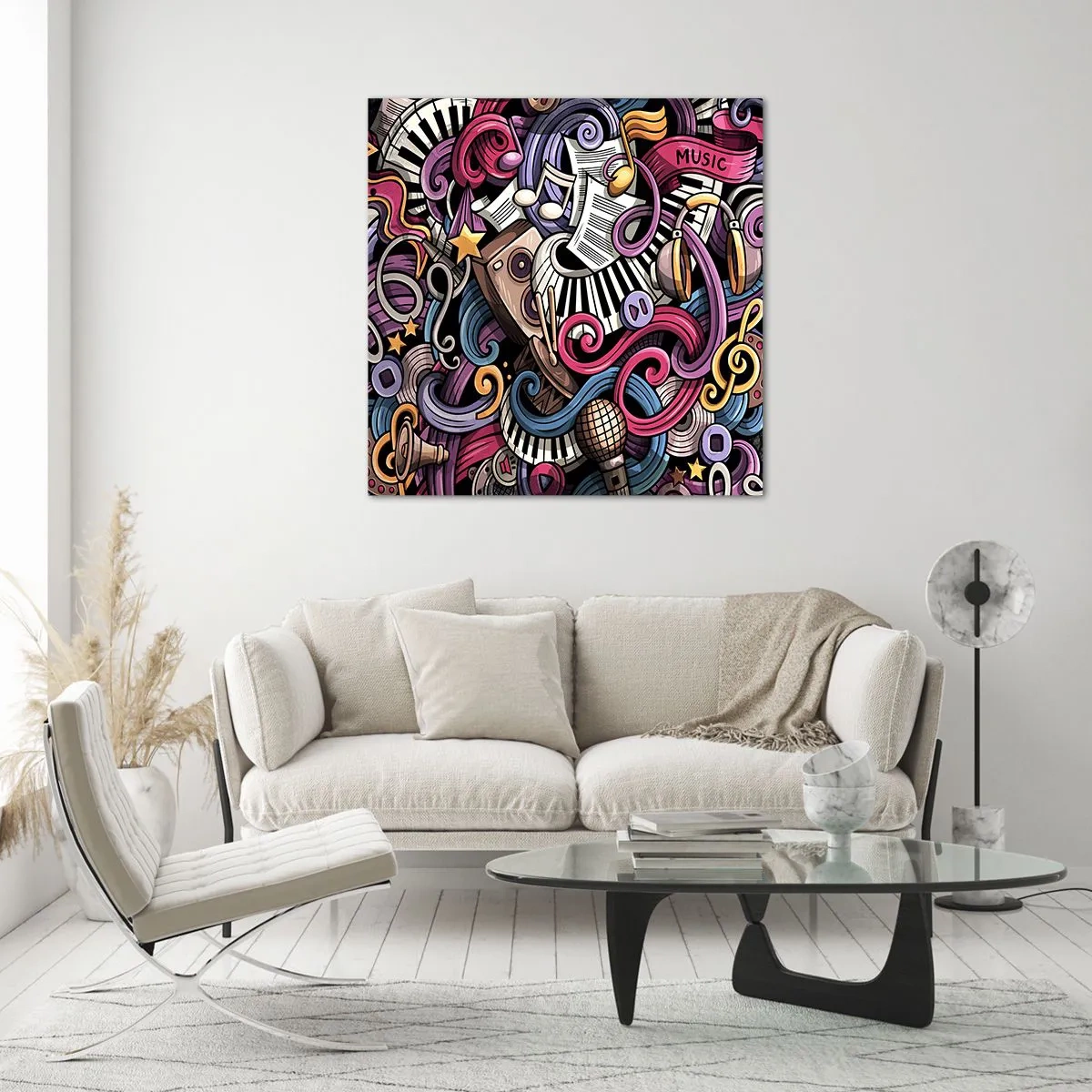 Obraz na skle - Komplikovaná melodie - 60x60 cm