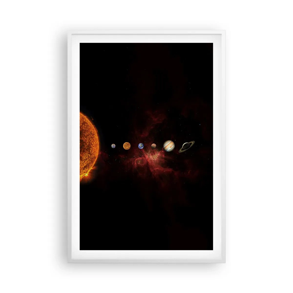 Plakát v bílém rámu - Naše čtvrť - 61x91 cm