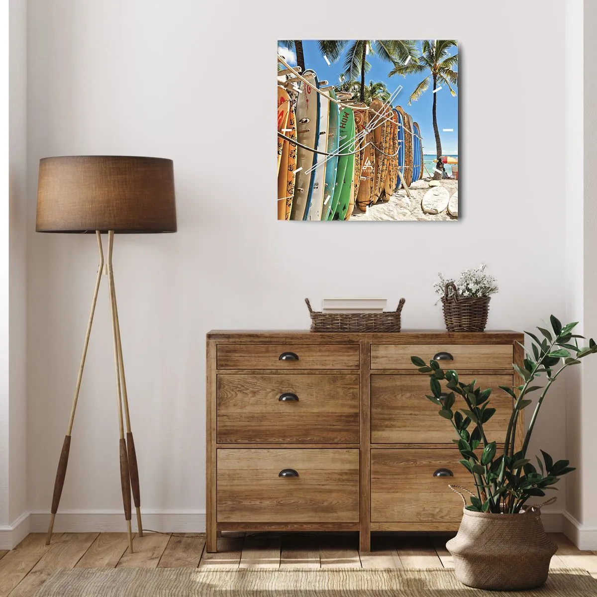 Nástěnné hodiny - Slunečná zábava - 40x40 cm