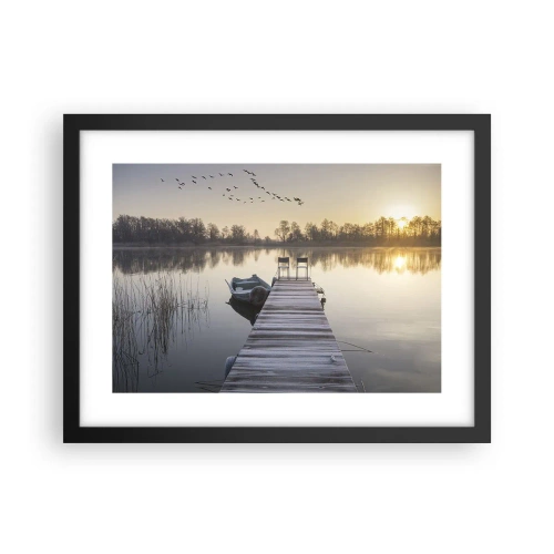 Plakát v černém rámu - Časem se vrátím - 40x30 cm