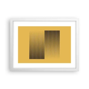 Plakát v bílém rámu - Čtverec protikladů - 40x30 cm