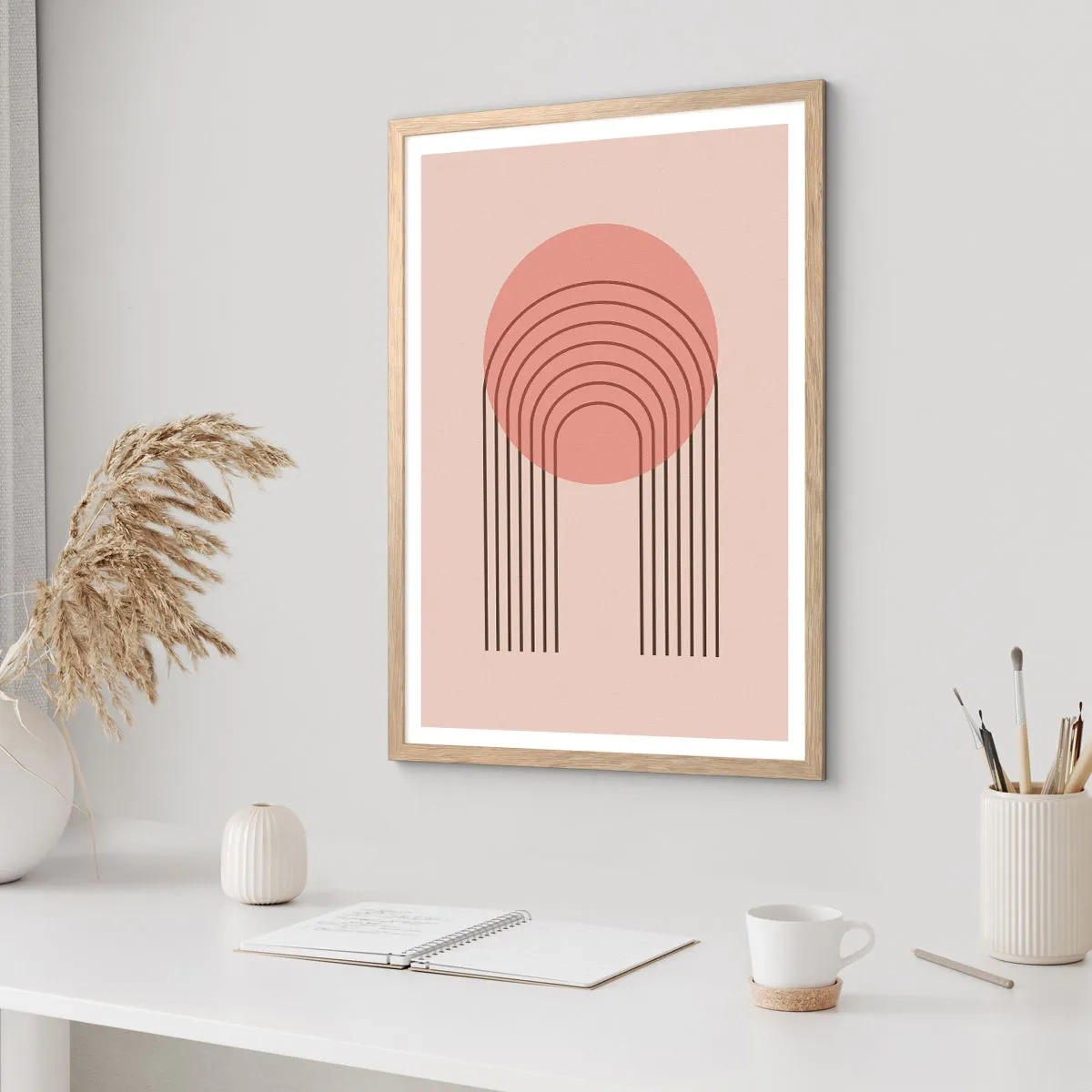 Plakát v rámu světlý dub - Neodolatelná přitažlivost - 70x100 cm