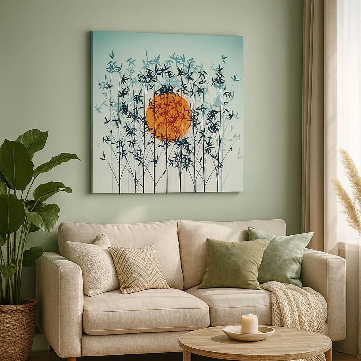 Obraz na plátně - Japonské slunce - 30x30 cm