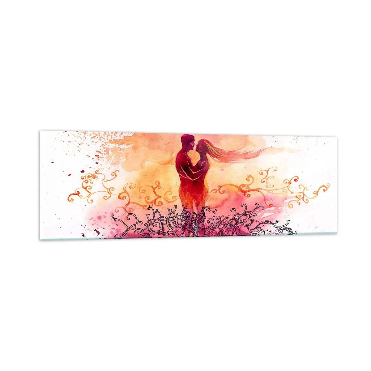 Obraz na skle - Jedno srdce! Potřebuji tak málo… - 160x50 cm